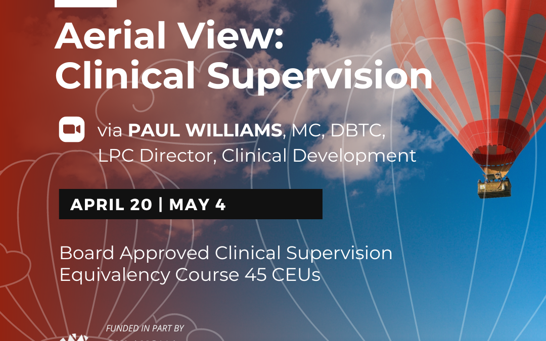 Aerial View: Clinical Supervision – Supervisor Equivalency Course