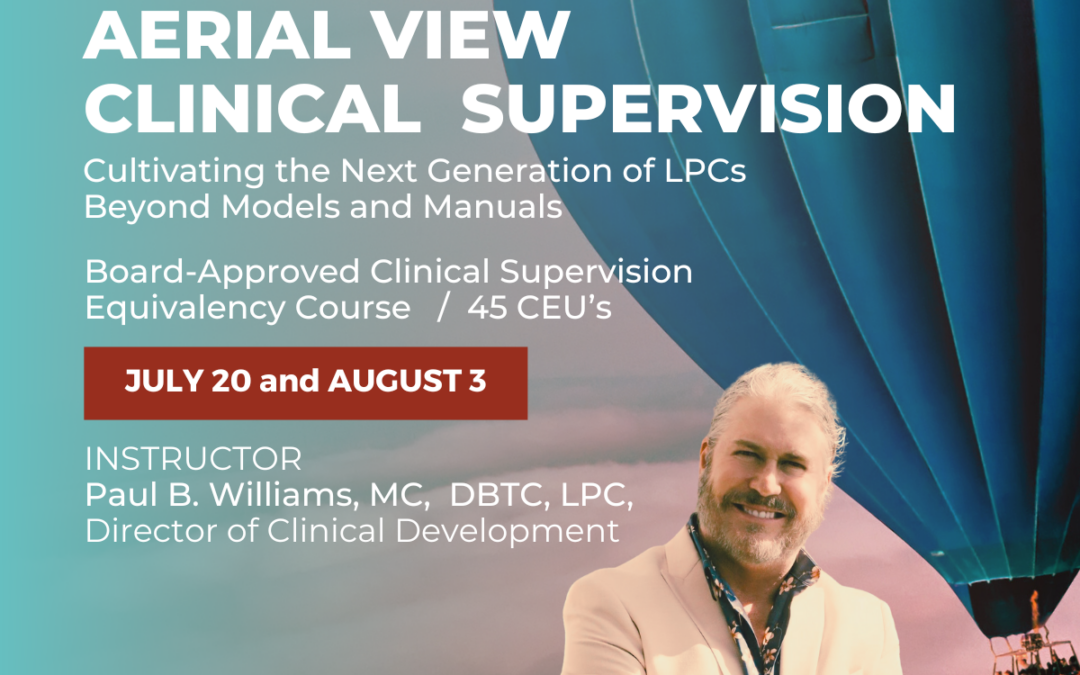 Aerial View: Clinical Supervision – Supervisor Equivalency Course